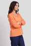 Kinsley Washed V-Neck Cotton Top Orange – image 4 of 5