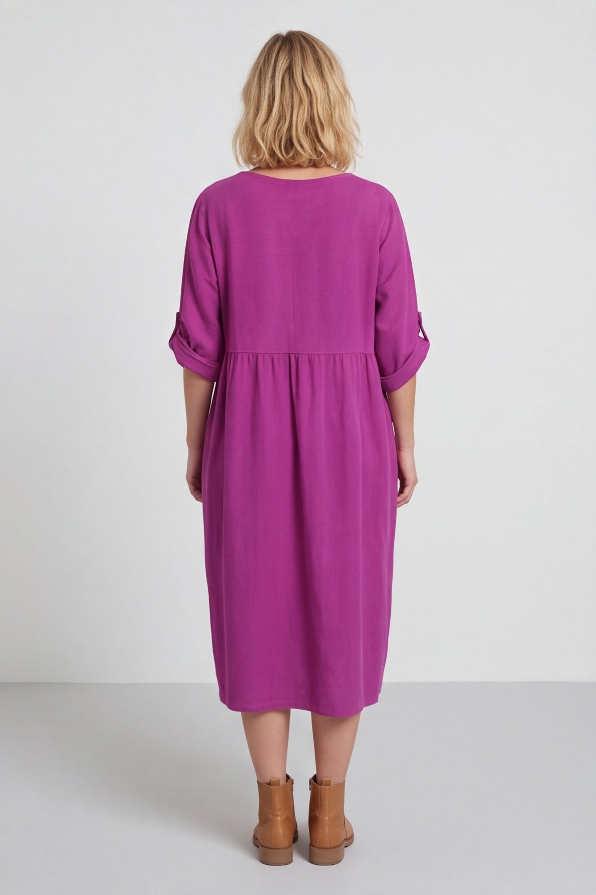 Etta Needlecord Dress Berry – image 4 of 5