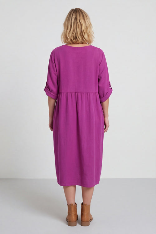Etta Needlecord Dress Berry – image 4 of 5
