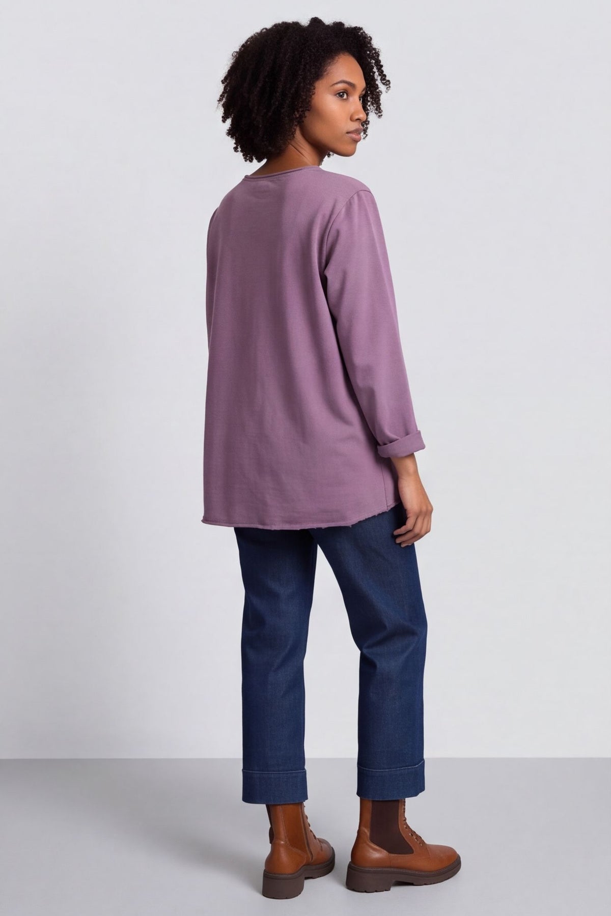 Liana Cord Band Cotton Top Purple – image 4 of 5