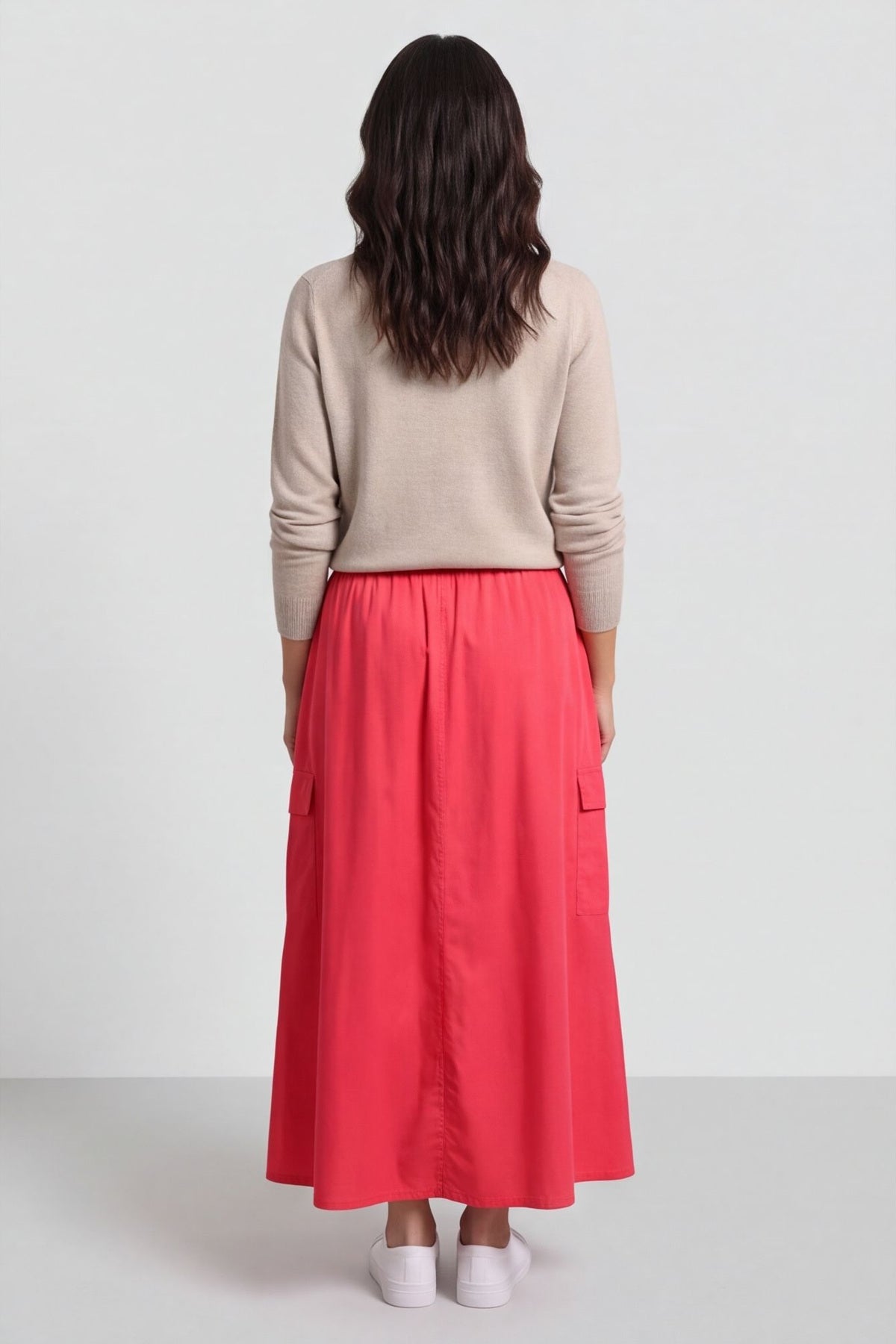 Myrna Cotton Skirt Fuchsia – image 4 of 5
