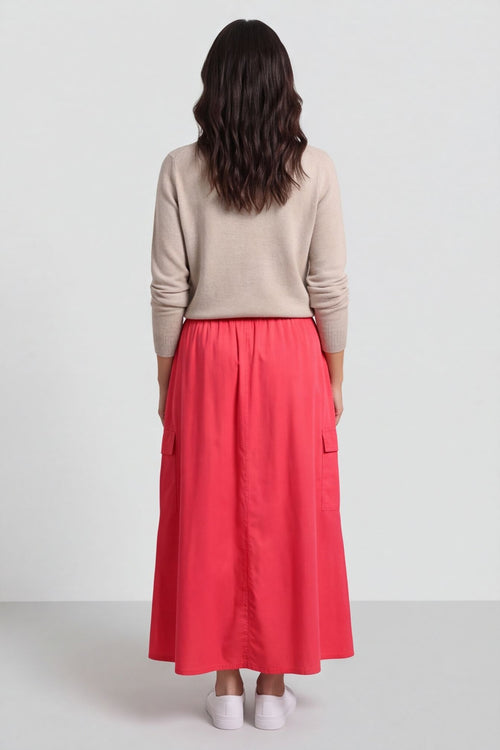 Myrna Cotton Skirt Fuchsia – image 4 of 5
