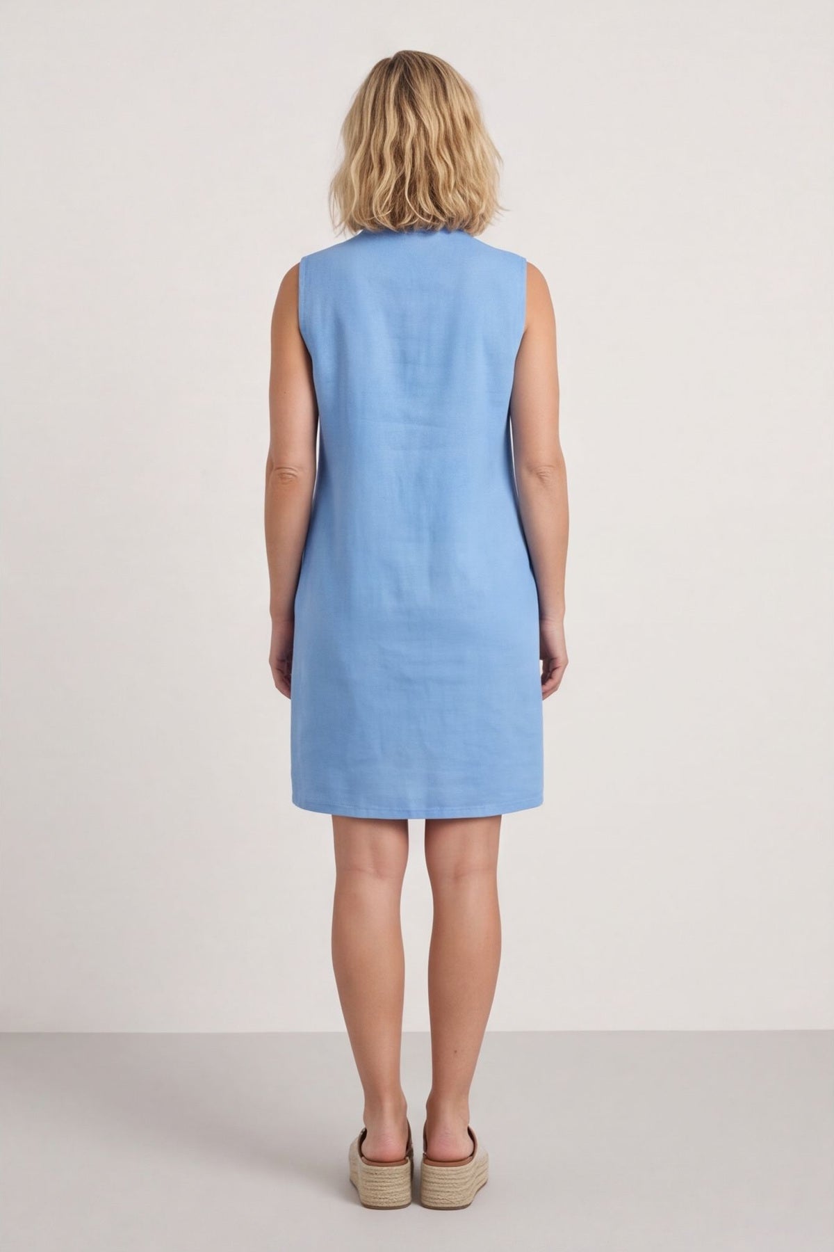 Ariyah Sleeveless Linen Tunic Powder Blue – image 5 of 5