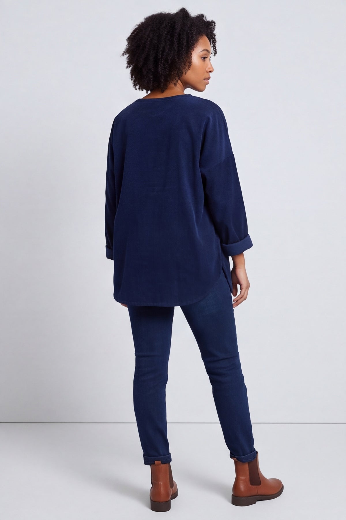 Jessa Needlecord Top Navy – image 5 of 6