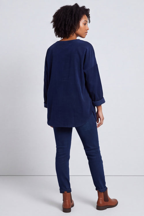 Jessa Needlecord Top Navy – image 5 of 6