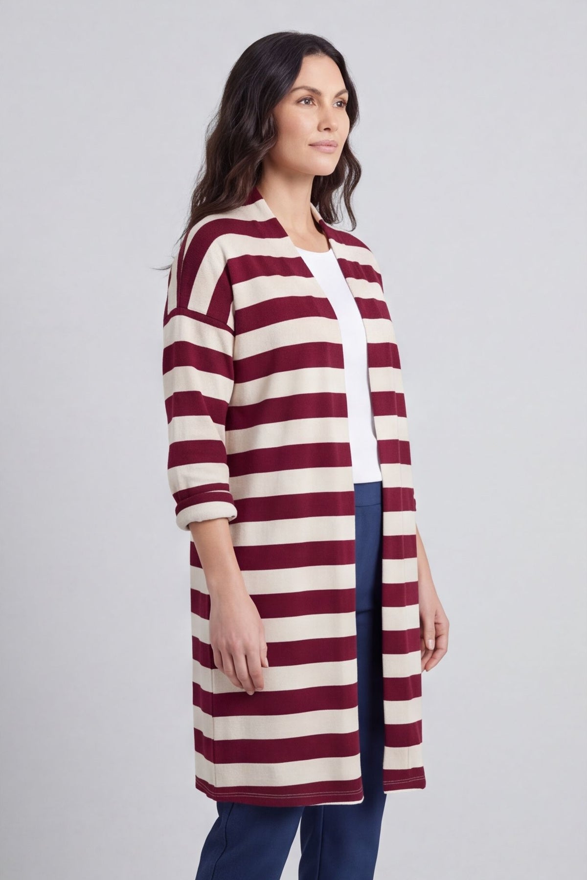 Lizzie Stripped Longline Cardigan – image 5 of 6