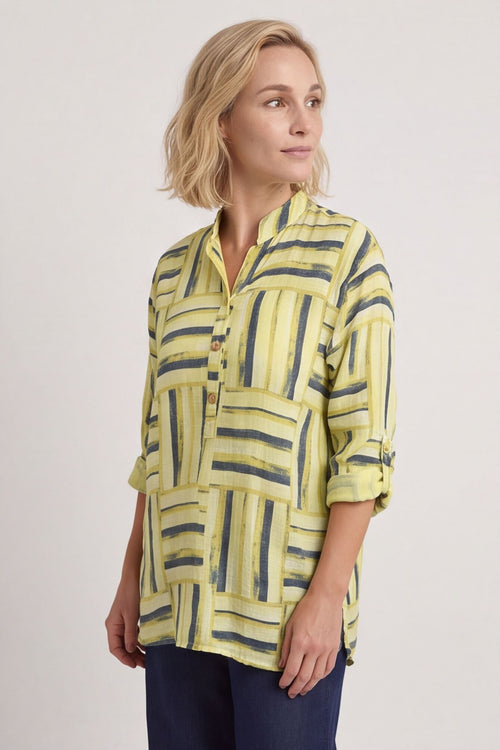 Glenna Pattern Cotton Top Yellow – image 4 of 5
