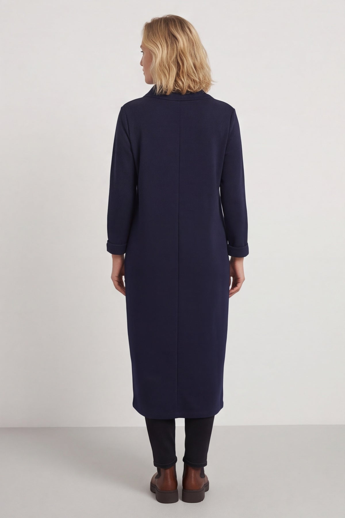 Wanda Zip Polo Cotton Dress Navy – image 4 of 5