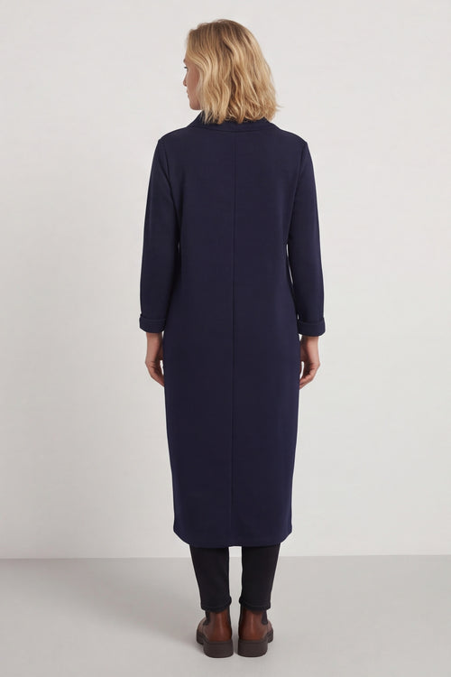 Wanda Zip Polo Cotton Dress Navy – image 4 of 5