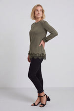 Chantelle Lace Detail Top Khaki Khaki - Chantelle Lace Detail Top Khaki – image 4 of 4