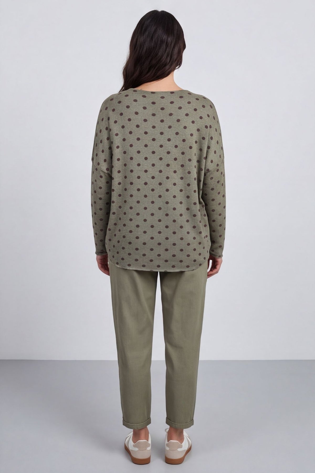 Lola Relaxed Polka Dot V-Neck Top – image 5 of 6