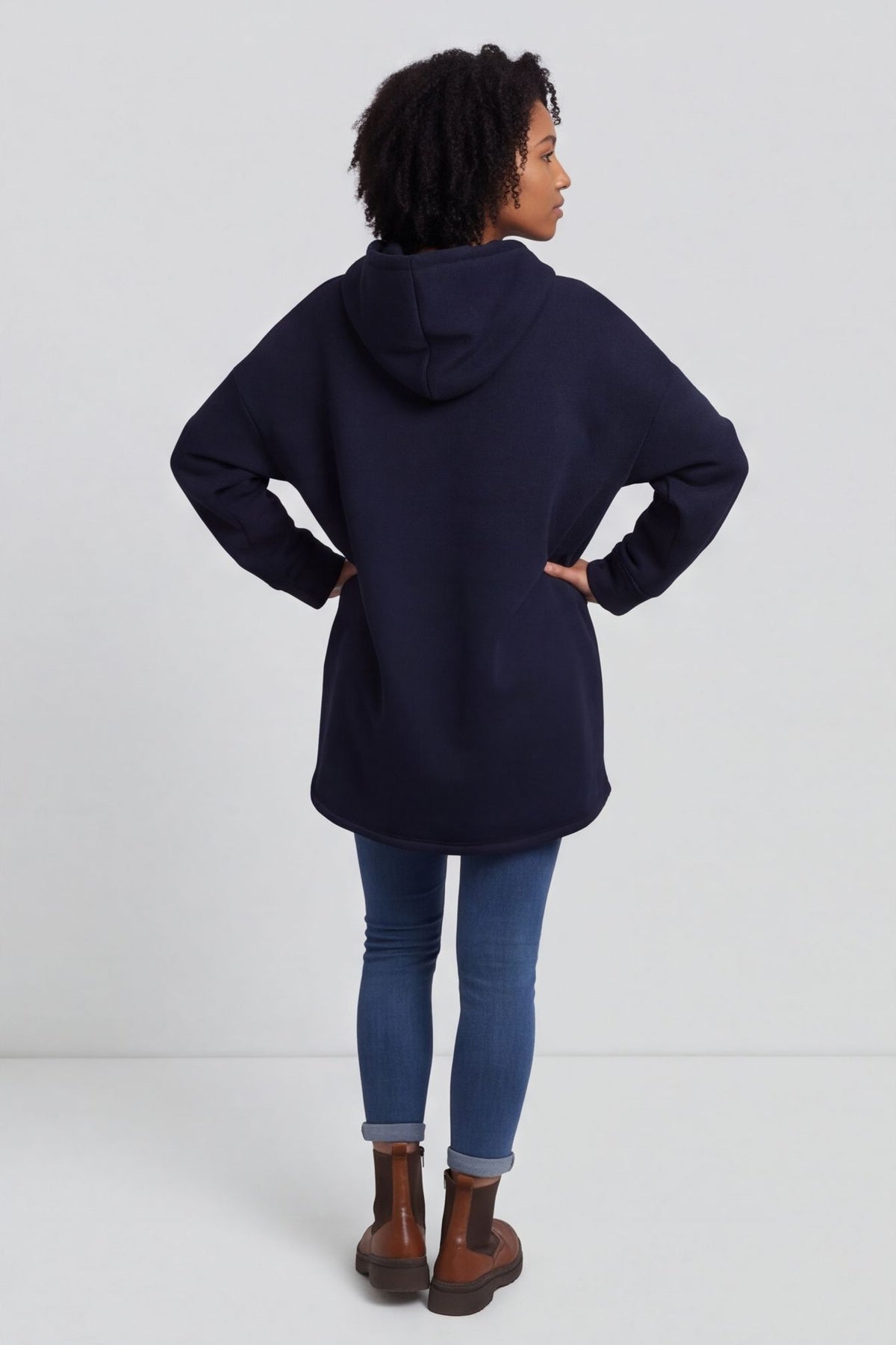 Jaylen Hooded Cotton Top Navy – image 5 of 6