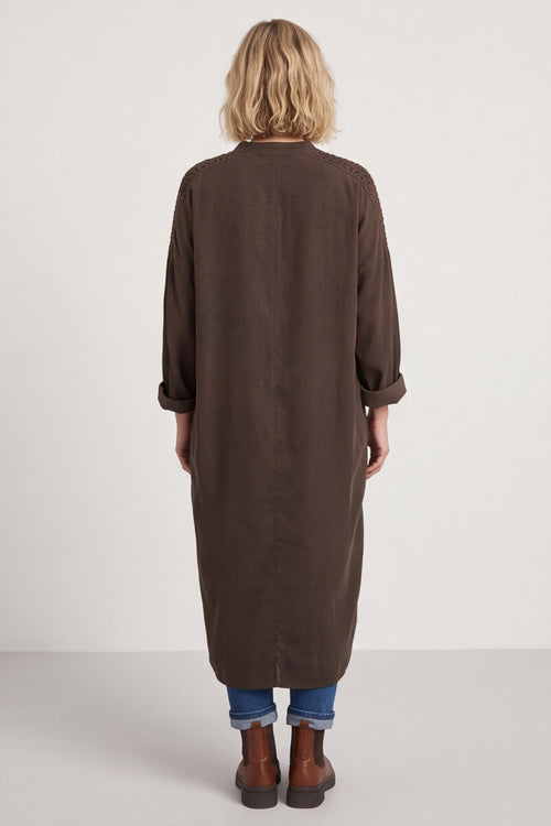 Terrie Needlecord Dress Cocoa – image 5 of 6