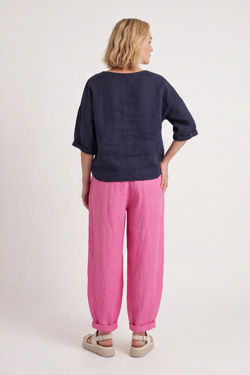 Clarisse Button Pocket Linen Trouser – image 5 of 6