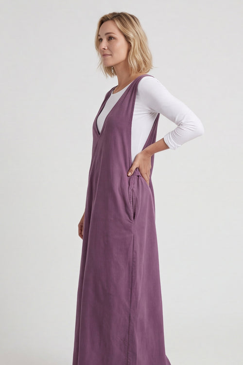 Cara Needlecord Dress Purple – image 4 of 4