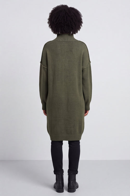 Bridie Polo Neck Knitted Tunic Khaki – image 4 of 5