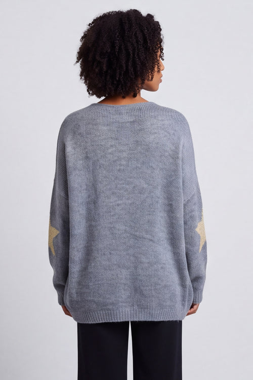 Paige Star Knitted Jumper Mid Grey – image 5 of 6