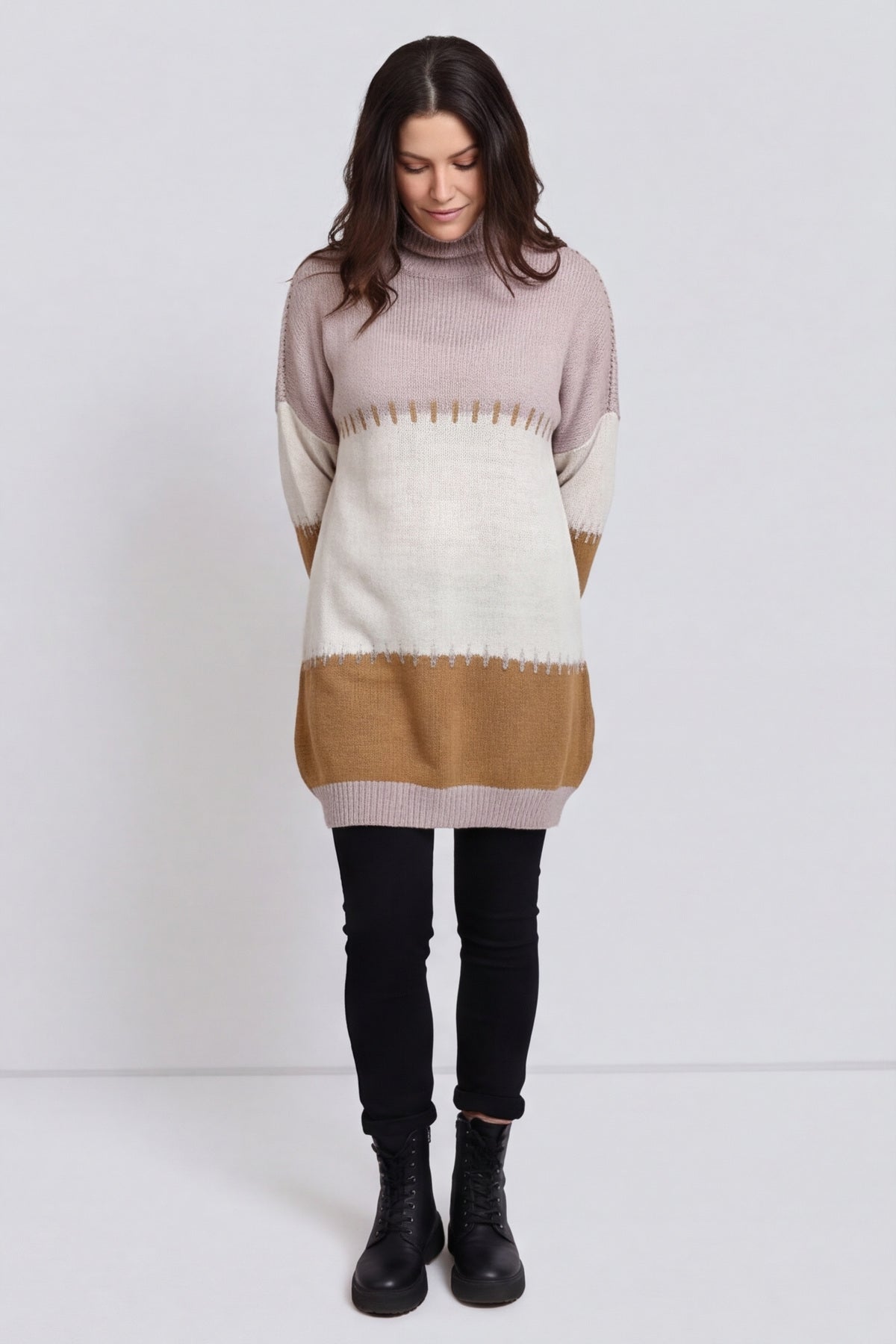 Doris Polo Knitted Jumper Mocha – image 5 of 6