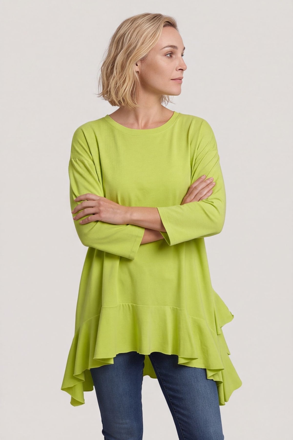 Carey Frill Cotton Top Yellow – image 3 of 4