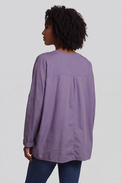 Dianne Cotton Top Purple – image 3 of 3