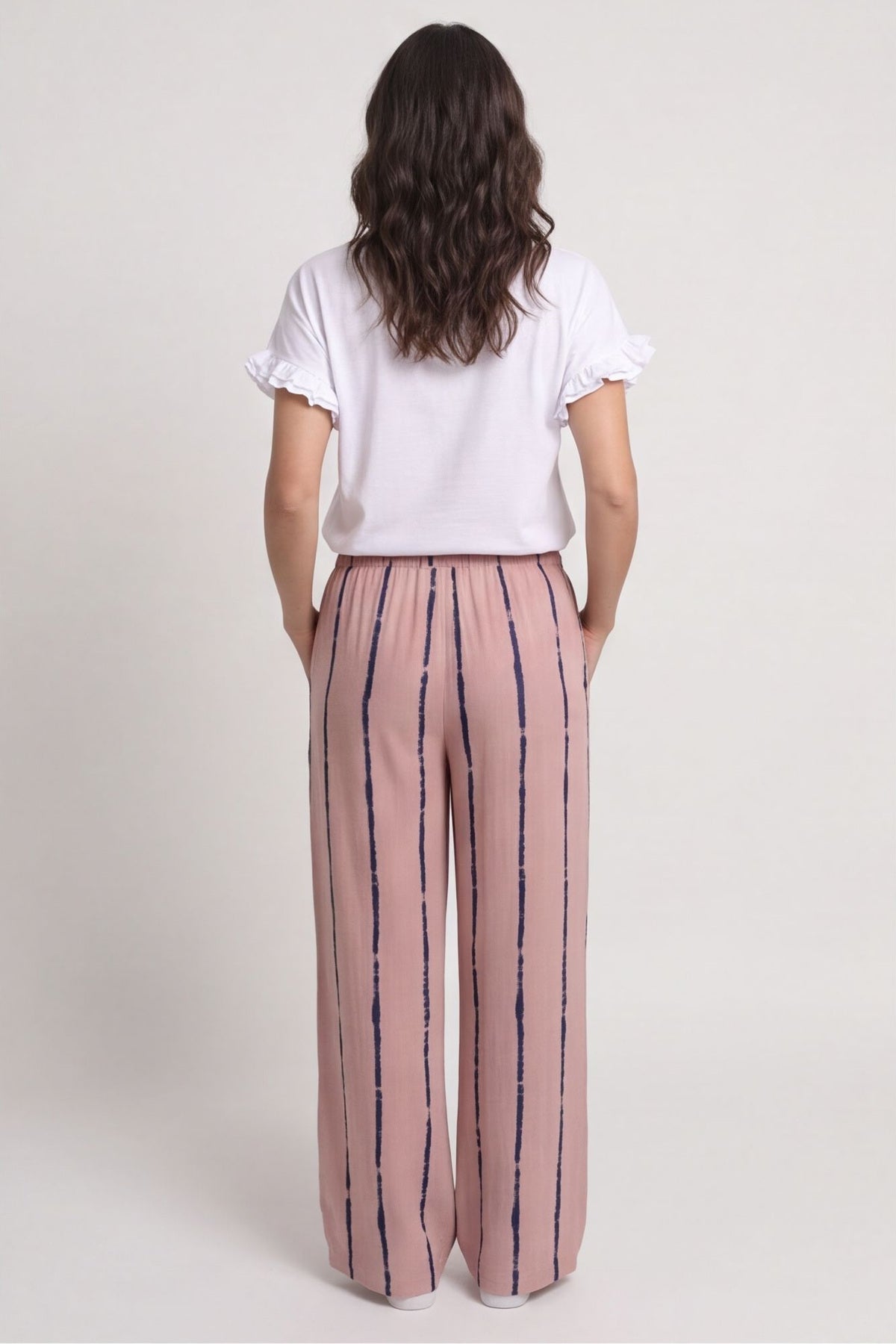 Chelle Stripe Linen Trousers Pink – image 3 of 4