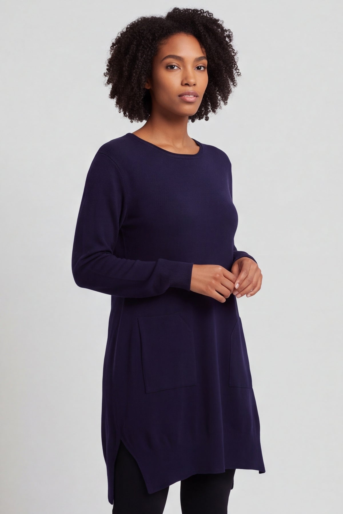 Elisa Pocket Knitted Tunic Navy – image 5 of 6