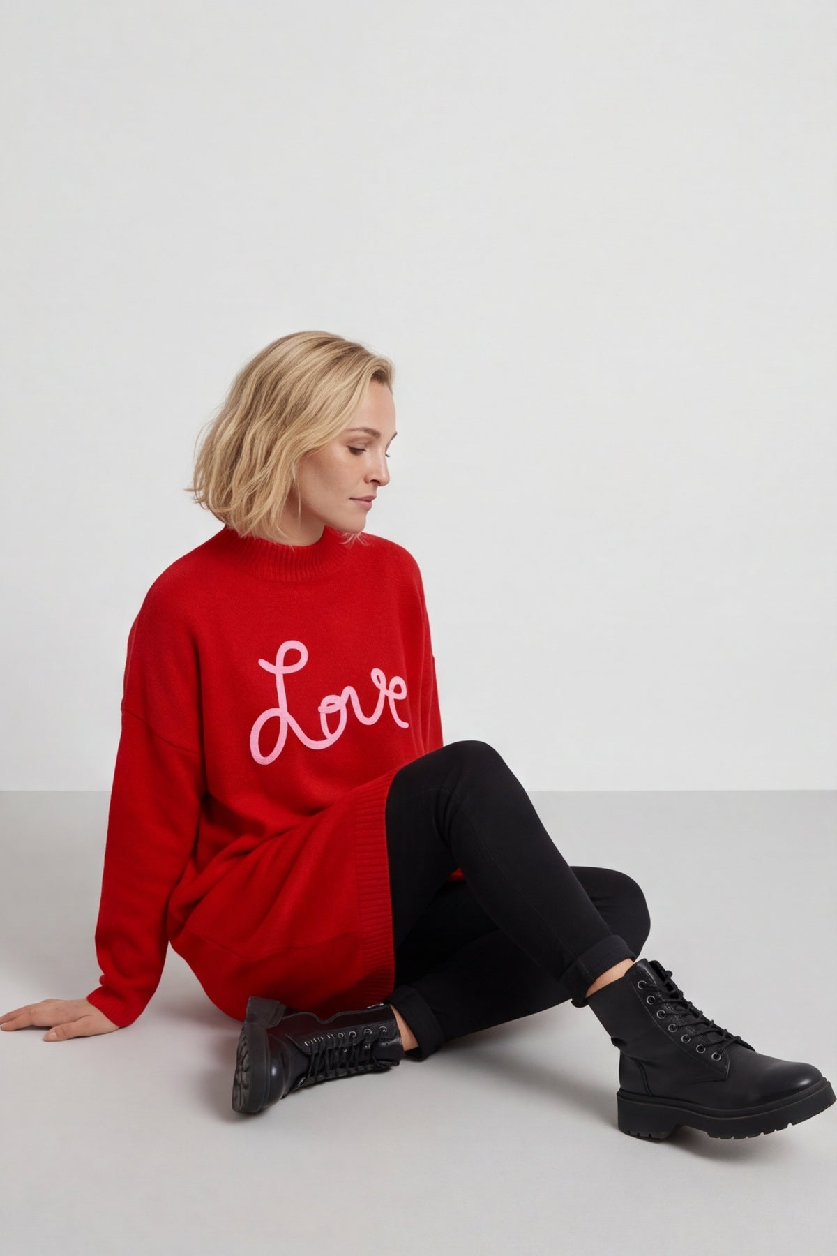 Love Knitted Jumper Dress Red – image 5 of 6