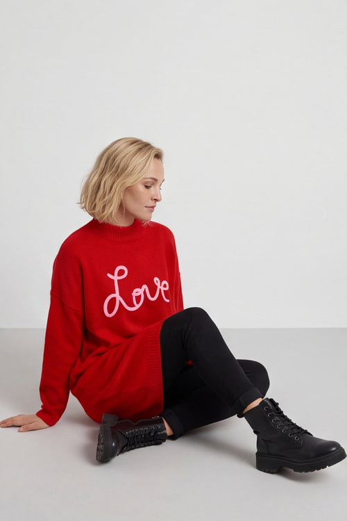 Love Knitted Jumper Dress Red – image 5 of 6