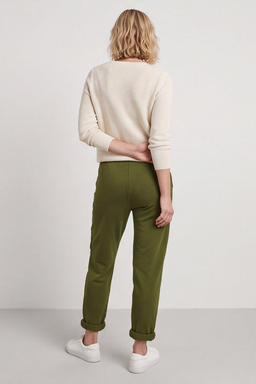 Lina Cord Detail Cotton Joggers Olive – image 5 of 6