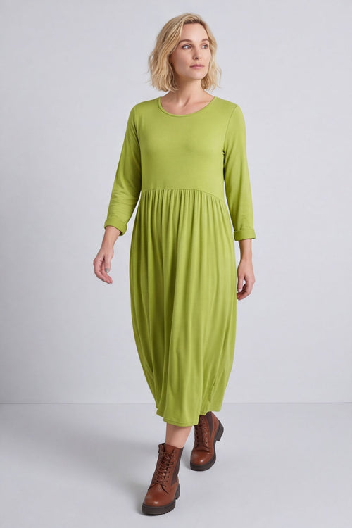 Kylie Long Sleeve Dress Lime – image 4 of 5