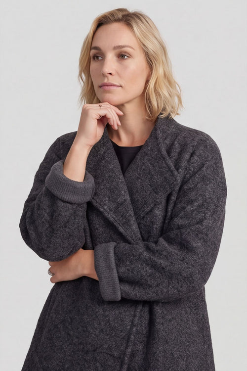 Shona Boucle Jacket Charcoal – image 4 of 5