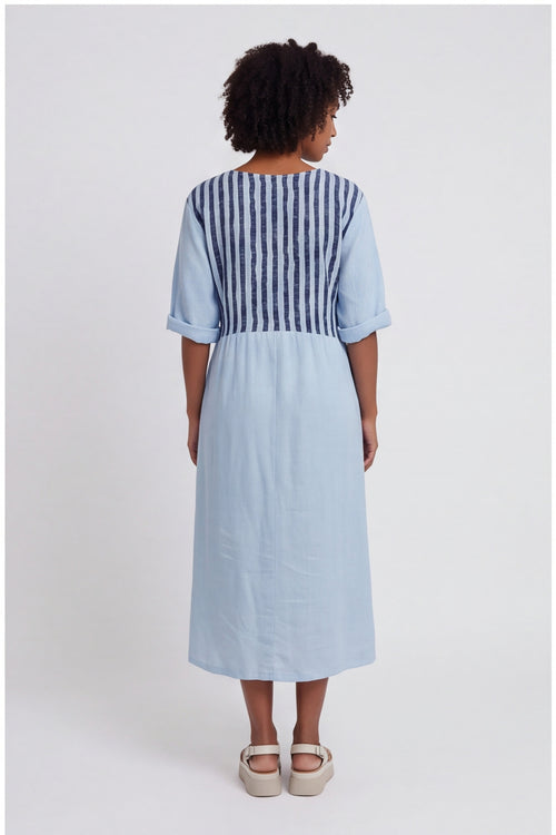 Maia Stripe Linen Dress – image 4 of 5