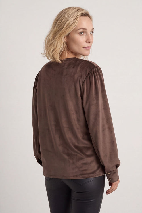Rhona Bow Front Top Cocoa – image 5 of 6