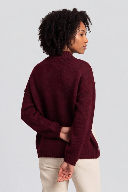 Rodina Argyle Knitted Jumper Wine – image 5 of 6