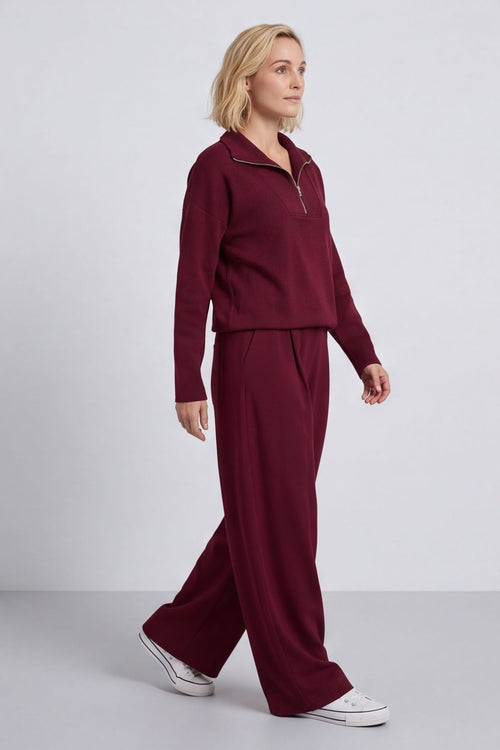 Cinda Cotton Trousers Wine – image 5 of 5