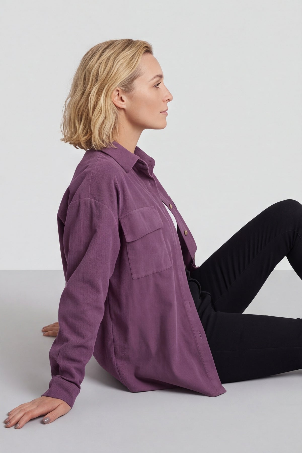Tonya Needlecord Jacket Mauve – image 5 of 6