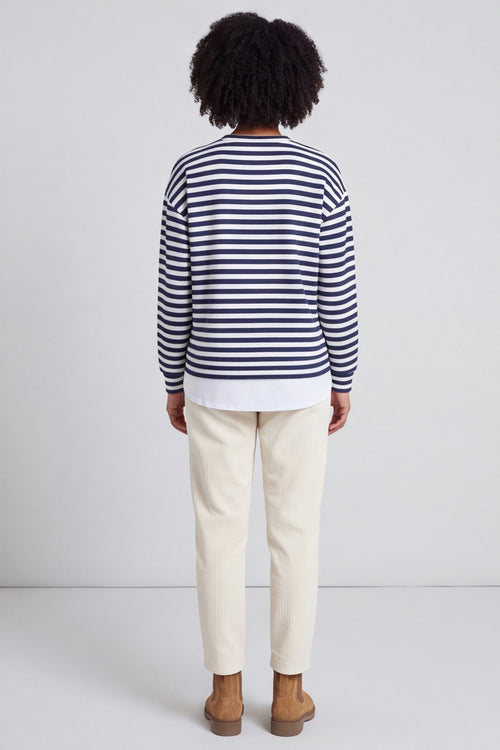 Capricia Stripe Top Navy – image 3 of 4