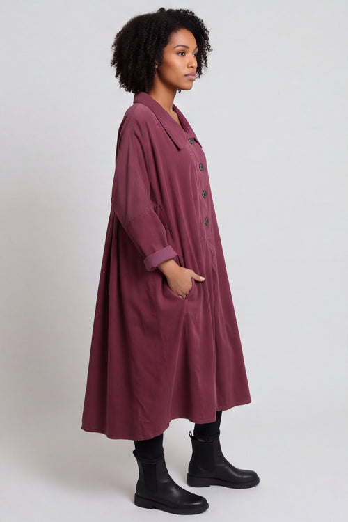 Amina Needlecord Dress Plum – image 5 of 6