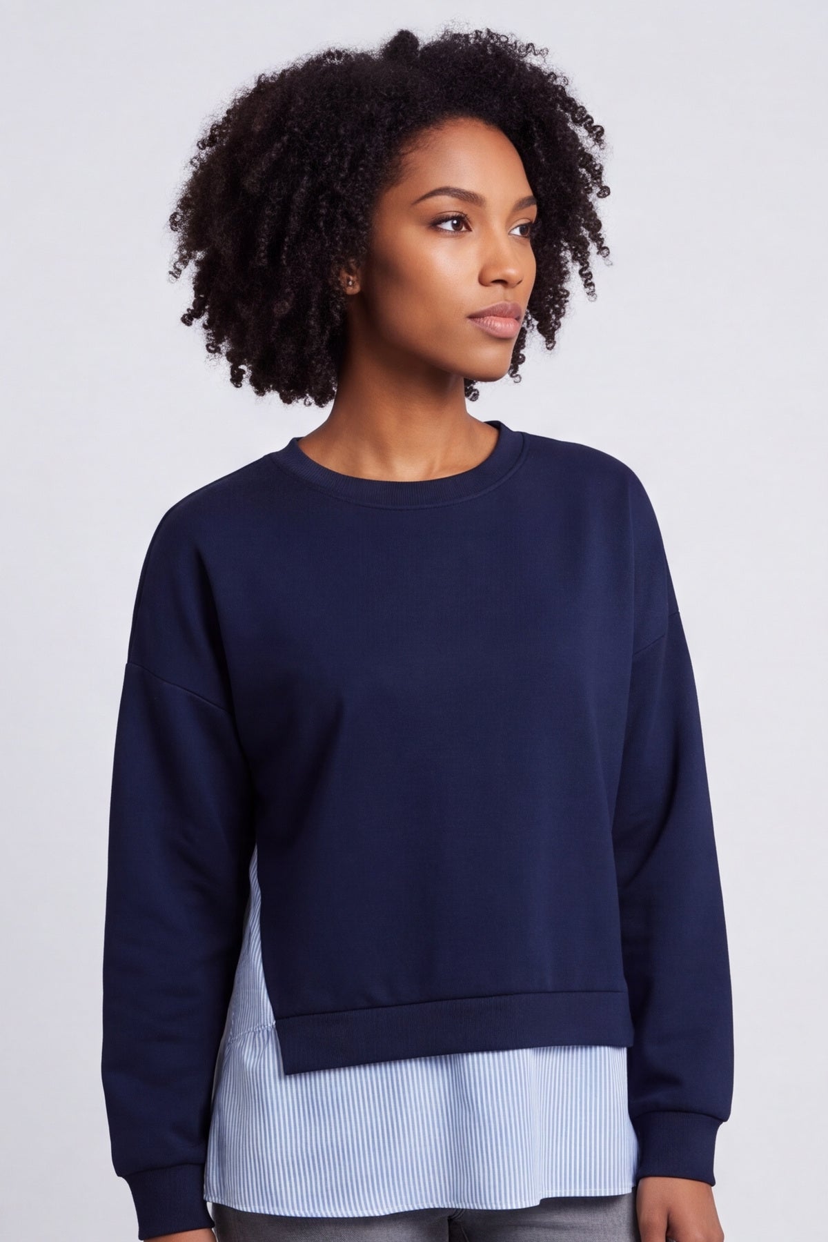 Gail Layer Detail Top Navy – image 5 of 6