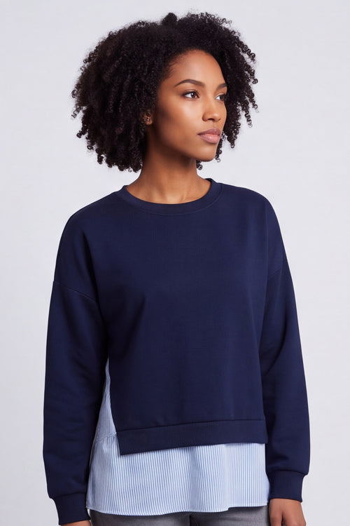 Gail Layer Detail Top Navy – image 5 of 6