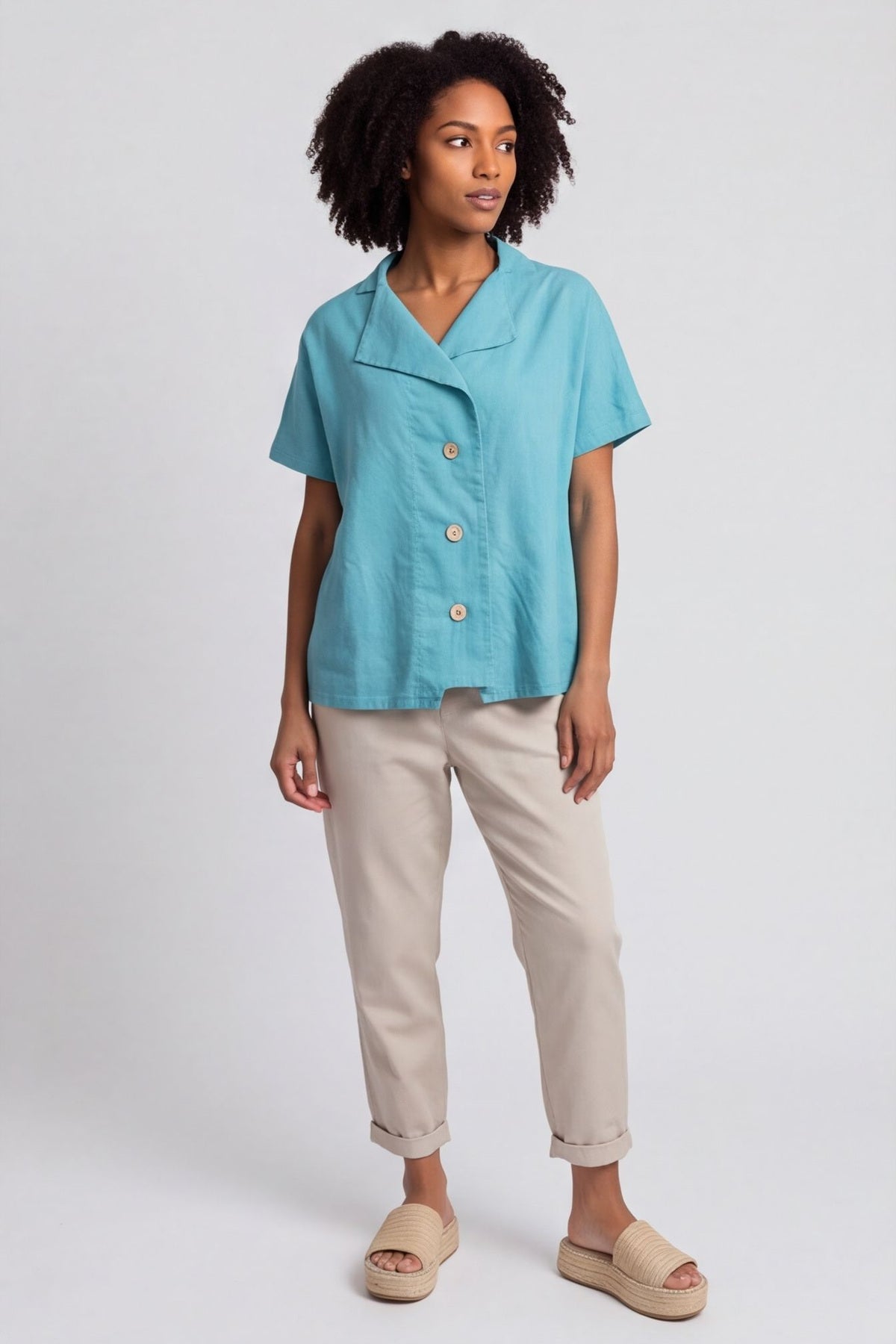 Sabella Linen Shirt Jade Green – image 4 of 4