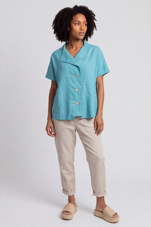 Sabella Linen Shirt Jade Green – image 4 of 4