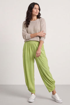 Jacinda Stripe Cotton Trousers Olive – image 5 of 6