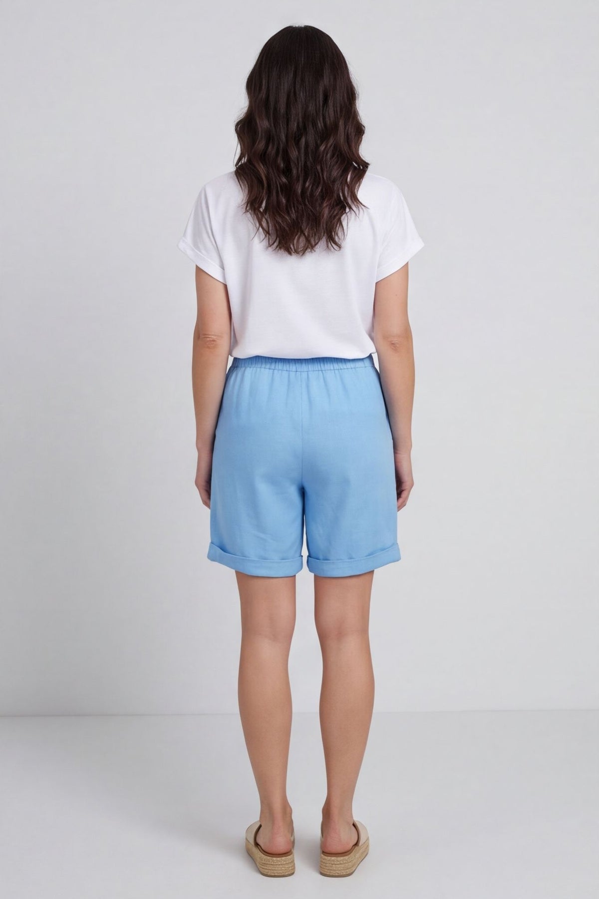 Sydney Linen Shorts Powder Blue – image 5 of 6