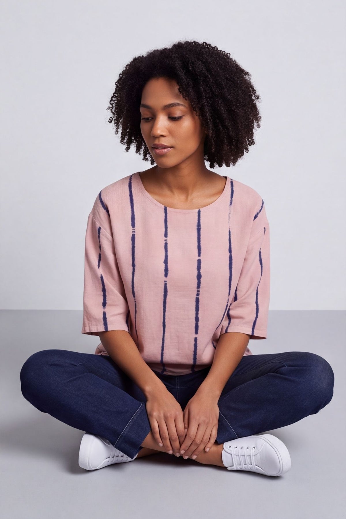 Kalia Stripe Linen Top Pink – image 5 of 6