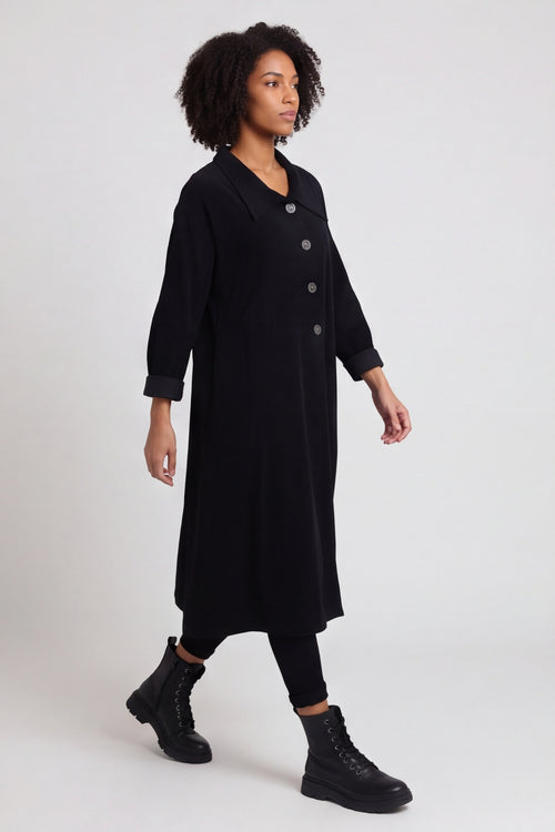 Amina Needlecord Dress Black – image 5 of 6