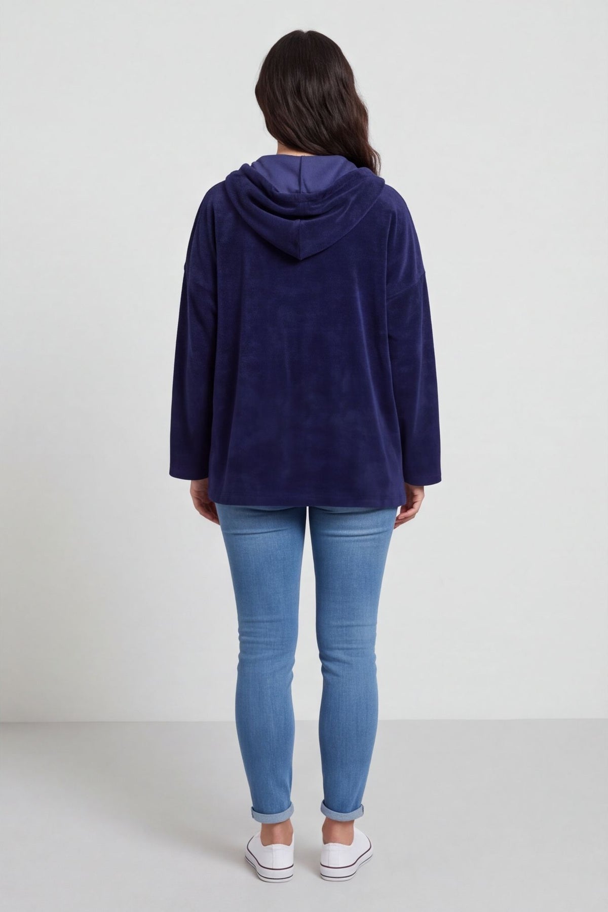 Verys Cord Zip Hooded Jacket Navy – image 4 of 5