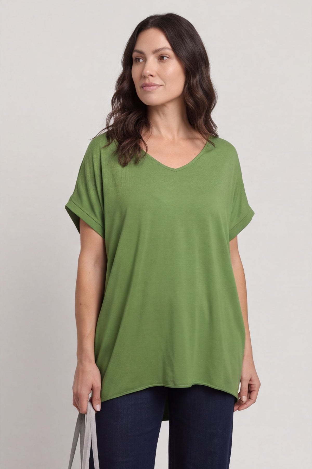 Porthcurno Tie Back Cotton Top Green – image 5 of 6