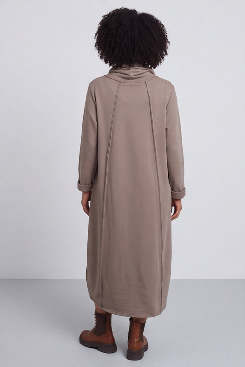 Maris Snood Cotton Dress Mocha – image 5 of 6