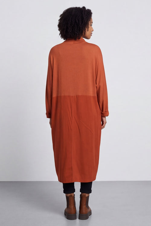 Libby Cowl Neck Cotton Dress Burnt Orange – image 5 of 6